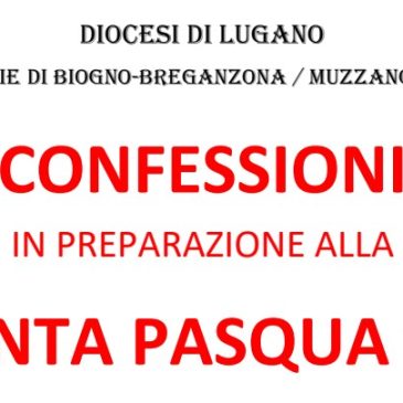 Confessioni in preparazione alla Santa Pasqua 2024